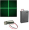 CTRICALVER 1 Stück 520nm 3-5 V Grün Laser Kreuz Modul Diode w/Fahrer Kunststoff Objektiv+ 1pcs AA Batteriehalter
