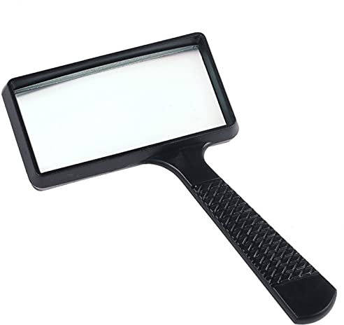 Faderr, Lente di ingrandimento 5X, Lente di ingrandimento Portatile, Lente di ingrandimento da Lettura, Lente di ingrandimento in Vetro, Lente d'Ingrandimento a Specchio da Lettura Tascabile Gioielli