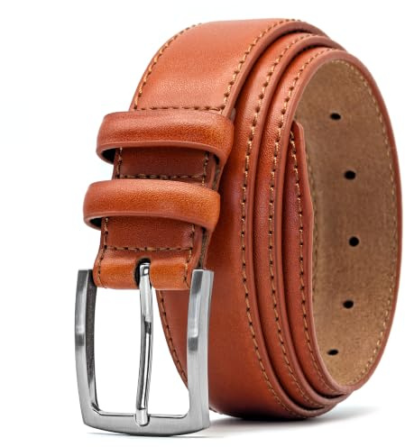 Ashford Ridge Ceinture en cuir à double boucle pour homme 33 mm
