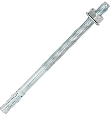 Isolbau Lot de 10 ancrages d'ancrage pour charges lourdes en acier galvanisé avec homologation ETA, option 7 - M10 x 170 mm, épaisseur fixable: 105 mm