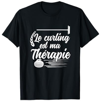Le Curling Est Ma Thérapie Sports D'hiver Maillot Curling T-Shirt