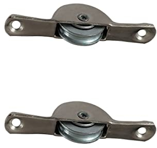 Laufrolle aus Stahl Führungsrolle für Schiebetür Rolle mit Kugellager Schiebetürbeschlag universelle Bodenführung für Holzschiebetüren 55mm Nut 2 Stück