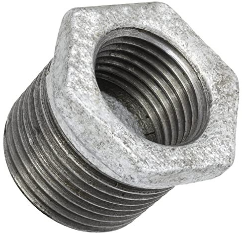 AERZETIX - C64927 - 1/2''x3/4'' hane/kvinnlig reduktion galvaniserad - i gjutjärn - gängad rörkoppling med inre stopp för skruvning - VVS-uppvärmning installation vatten matning