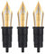 Set mit 3 Ersatz-Füllfederhaltern für Jinhao X159, 1935 und 9019, mittlere Spitze, goldfarbene Zierteile