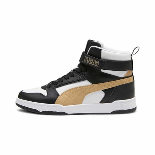 Puma Rbd Game, Chaussures de Football pour Homme, Puma White Sand Dune Puma Black Puma Gold, 42 EU