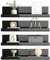 LOFTPLUS Wand Regal Ohne Bohren - 4er Set Schwarz Acryl Wandregal für Bücher and Fotos, Home Decoration Schweberegal für Küche, Bad, Büro, Wohnzimmer(32x10x8cm)