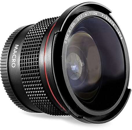 WANSUPYIN Lente macro ojo de pez desmontable de 58 mm 0.35X 2023 con revestimiento múltiple para Canon SLR DSLR