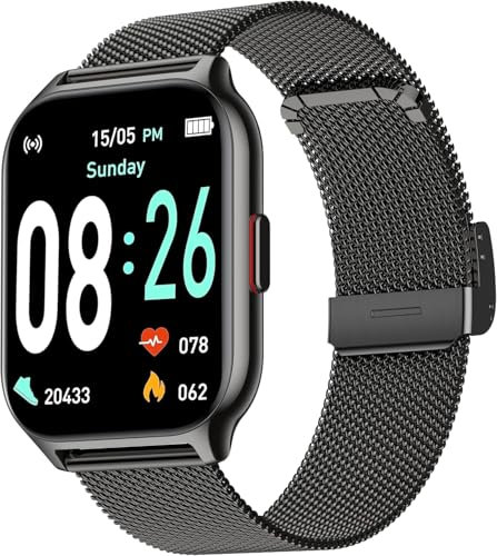 ZOSKVEE Smartwatch Uomo Donna, Effettua/Rispondi alle Chiamate, 2.0 Fitness Orologio, 100+ Modalità Sportive, Monitoraggio SpO2/Sonno/Pressione Sanguigna/Frequenza Cardiaca, Compatibile iOS/Android