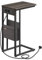 VASAGLE Beistelltisch, Sofatisch mit Ladestation, C Form, Couchtisch klein, Stofftasche, verstellbare Füße, Schlafzimmer, Wohnzimmer, 2 USB-Anschlüsse, 2 AC-Steckdosen, aschbraun LET356K02V1