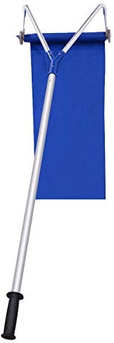 GOPLUS Râteau à Neige pour Toit, Outil de Déneigementen Aluminium de 193-619 CM avec Tige Ajustable, Roues, Râteau Léger pour Toit de Maison, Neige sur Voiture, Feuilles Humides (180-661 cm)