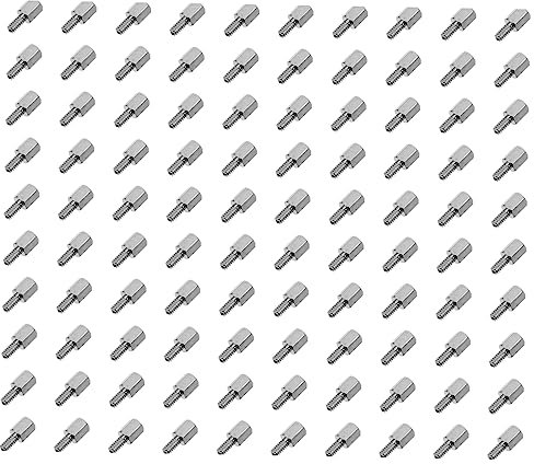 SOLUSTRE 100pièces Entretoises Cuivre Nickelées Hexagonales Pour Pcb Boulons Mâles Femelles Pour Projets Électroniques Et Montages Machine