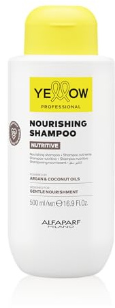 Alfaparf Milano Yellow Professional Nourishing Shampoo for Dry Hair, Powered by Argan and Coconut Oils, Designed for Gentle Cleansing (500ml)