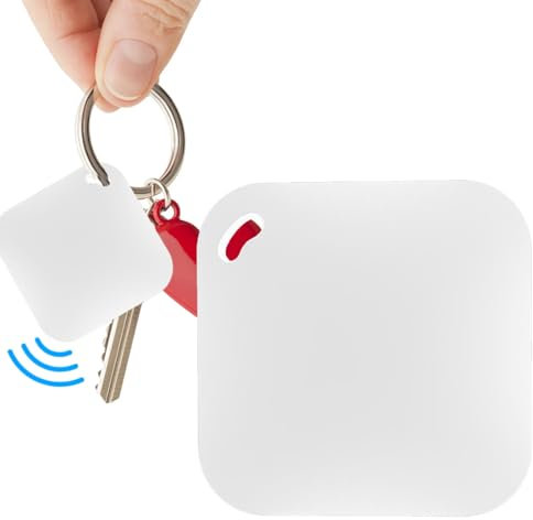 Tomedeks 1 Pieza Air-tag apple, Localizador de llaves, Buscador llaves, Para Apple Find My APP (sólo iOS) para Llaves, Carteras,Bolsos, Equipaje, Mochila, Blanco