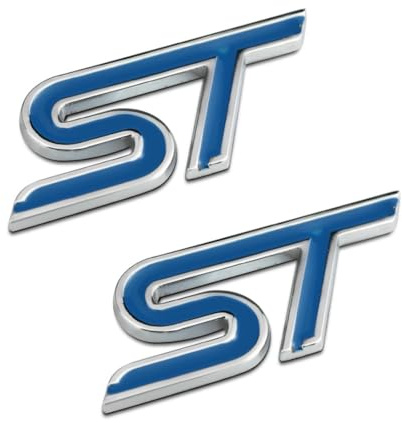 Emblema Adesivo, 2 pezzi Adesivo per auto in metallo emblema griglia anteriore corpo tronco, Insignia, Distintivo Adesivo, Emblema Adesivo metallico Compatibile per Fiesta Focus Mondeo