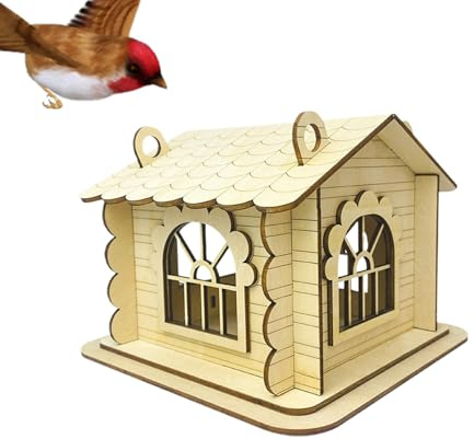 gjzje Wooden Bird Houses | Wooden Natural Pigeon House - Backyard Habitat for Balcony Garden Farm Yard Patio Park Tree Deck Feeding Breeding