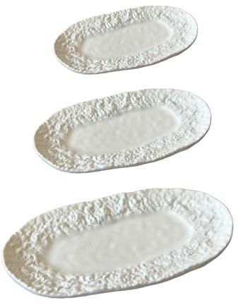Folpus Platos en Miniatura Accesorios para Casas de muñecas Exhibidores de Decoraciones Vajilla para Mesa de Comedor Platos en para, Blanco