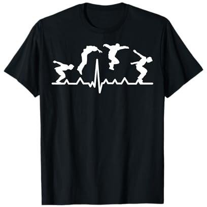 Parkour runner Parkour running Cardiogram Parkour Maglietta