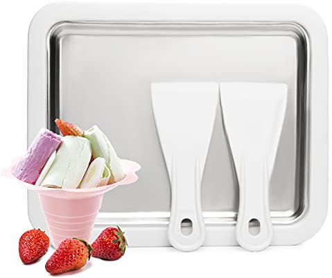 JoyMech Eisplatte zum eis machen, Rolled Ice Cream Maker, Eis Platte Für Ice Rolls, Rolleismaschiene Platte, Ice Rolls Maschine, Eiscreme Maschine, Ice Rolls Platte zum Roll Eis selber machen