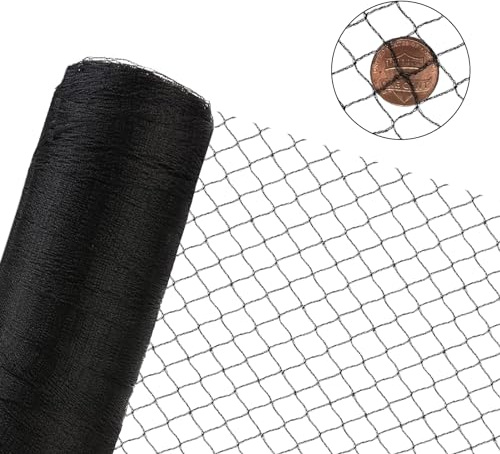 Vocray Fågelnät 6 x 9 m (20 x 30 fot), 1/2 tum nät, starkt vävt trädgårdsnät för växter, fruktträd, blåbärsbuskar, grönsaker, jordgubbsskydd, mot fågel, rådjur, ekorrar, fjäderfä, små djur