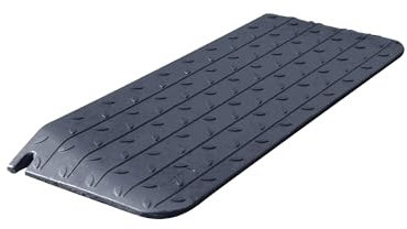 ZincOrange Anti-Rutsch Gummi Türschwellenrampe mit Einer Tragfähigkeit von 998 kg, Schwerlast-Kerbrampe für Rollstühle, Motorräder und Fußgängerverkehr (5,1cm, Stück, 1)