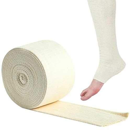 Compression Bandage Elastic Tubular Bandage Tubular Tube Stretchable Tube Fixation Elasticated Cotton Dressing for Leg Arm (6.75cm×5m/2.66in×5.47yds)