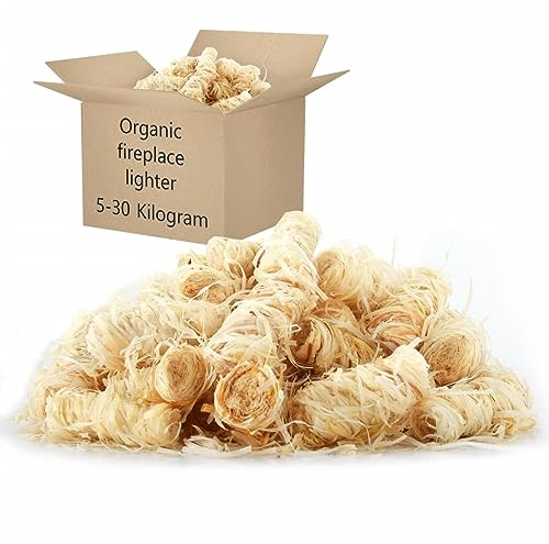 Tomostar Allume Feu Naturel, Laine de Bois Allume-feu Bio 10 kg