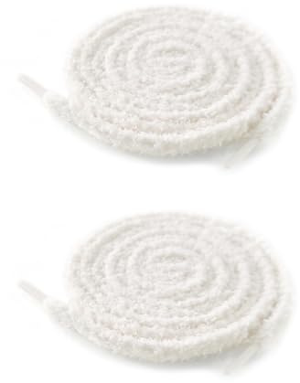 UamGlsob luddiga skosnören för sneakers, 10 mm (2/5 tum) söta breda tjocka fluffiga skosnöre strängar för vardagsskor