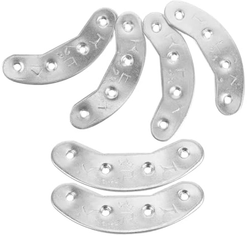 ROMISBABA Protectores de Talón Metálicos de 48 MM para Zapatos de Hombre 3 Pares de Placas de Suela Antidesgaste Adhesivo Ironglue Reparación y Mantenimiento para Uso Diario y Exteriores