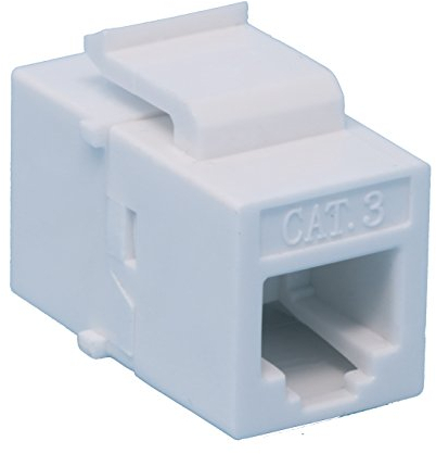 RiteAV RJ11-12 Phone White Keystone Jack Coupler Female to Female