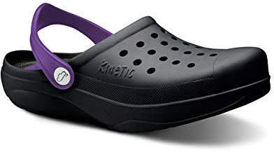 FELIZ CAMINAR - Zueco Sanitario Kinetic Negro/Lavanda, 41