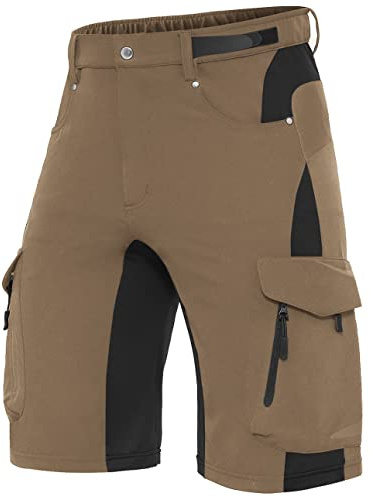 XKTTAC Men's Outdoor Quick Dry Lightweight Cargo Shorts for Hiking, Casual, Camping, Tactical, Fishing, Golf, Travel with 6 Pockets (Khaki, X-Large)