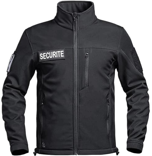 A10 Equipment Veste softshell Sécu-One flap sécurité noir, XL