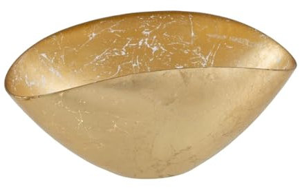BigBuy Home Ciotola dorata in vetro 28 x 14 cm