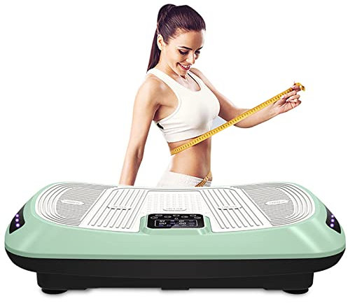 RIEJIN Máquina de Ejercicios con Placa vibratoria, Entrenamiento de Todo el Cuerpo, Plataforma vibratoria for Ejercicios, máquina de Drenaje linfático, for Perder Peso, tonificar y moldear(Green)