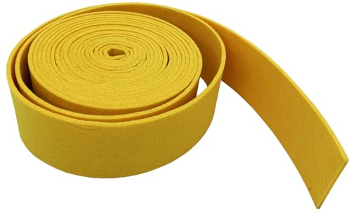 aufodara Rotolo di feltro, 5 cm x 500 cm, in feltro, spessore 3 mm, per borsa fai da te, in feltro, patchwork, cucito, artigianato, decorazione (giallo)