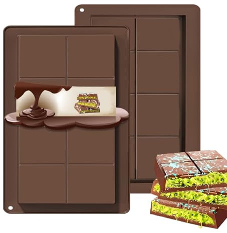 Stampo Silicone Cioccolato 2 Pezzi,Stampo Tavoletta Cioccolato,Stampo Cioccolato Profondo,Stampo Tavoletta Cioccolato Silicone,Stampo Cioccolato Tavoletta Profondo,per Cioccolato,Caramelle