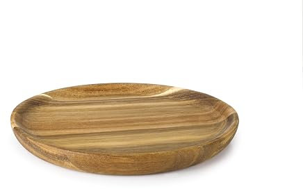 IBILI - Assiette en bois d'acacia avec revêtement d'huile, 28 cm
