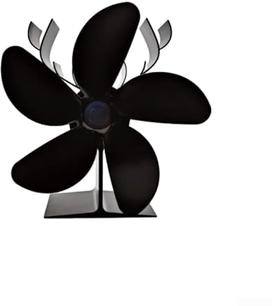 Ventilatore per camino a 5 pale, senza elettricità, ventilatori per caminetto invernali, stufa a combustione per stufa a combustione per stufa a fuoco per pesca sul ghiaccio riscaldatore esterno