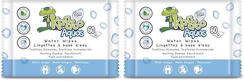 Kandoo - Juego de 60 toallitas multiusos (99% agua, aguas) (Paquete de 2)