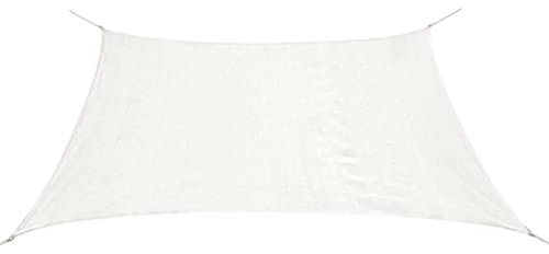 vidaXL Sonnensegel HDPE Quadratisch 3,6x3,6m Weiß Sonnenschutz Beschattung