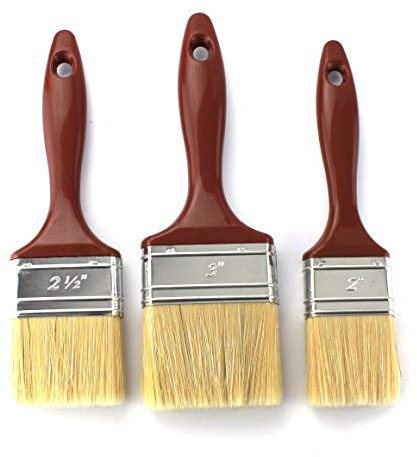 MKK® - Set di pennelli con setole piatte, pennello piatto, pennello da pittore 1 1,5 2 2,5 3