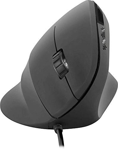 Speedlink PIAVO Ergonomic Vertical Mouse – kabel-gebundene ergonomisch vertikale Maus mit USB-Anschluss, fürs Büro/Home Office, schwarz