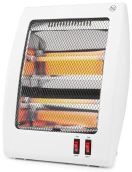 Estufa de cuarzo plana, anti-vuelco, 400-800W, ideal para calentar espacios pequeños y en exteriores.