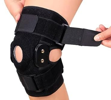 Cleminsta Kniebandage Damen Männer Einstellbare Kniestütze mit Seitenstabilisatoren & Patella Gel Pads Orthopädische Bandage knie Meniskus Arthrose für ACL, Sport, Laufen, 1 Stück Unisex
