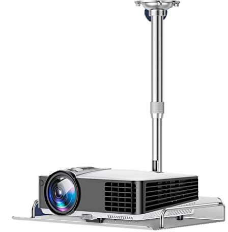 Kanduo Staffa da soffitto Proiettore da soffitto orientabile for proiettori, telecamere for videoconferenza, Router Supporto per Videoproiettore(30-60cm)