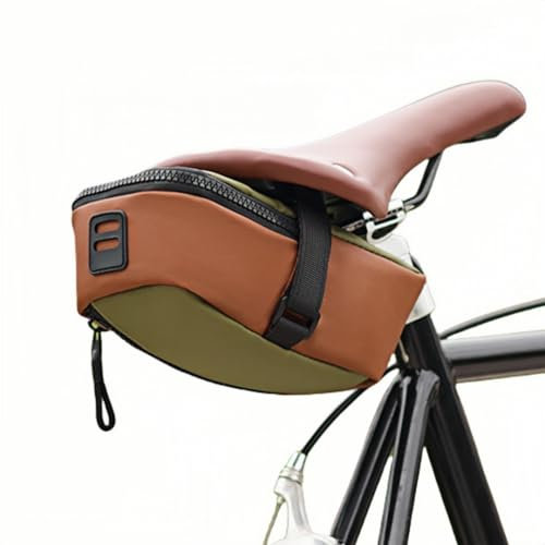 MEETOZ Fahrrad Satteltasche Wasserdicht Radfahren Satteltasche Fahrrad Fahrradtasche Fahrradsatteltasche (Nur Tasche) (Braun)