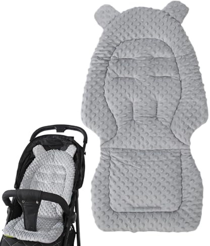 Thick Baby Stroller Seat Cushion, Anti-Slip Baby Stroller Cotton Pad Double Sided Baby Stroller Mat Soft Comfortable Breathable Stroller Mat for Pushchair Car Seat