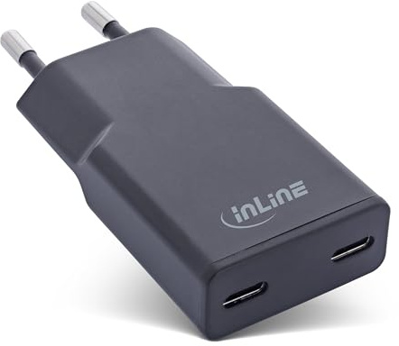 InLine USB Netzteil Ladeger Dual USB-C - PD - PPS - 30W - svart