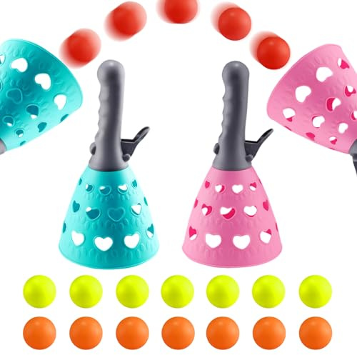 Giochi da Esterno e Interno per Bambini con 2 Cestini Lancio e 14 Palline Giocattolo Gioco per Feste di Divertimento Gioco di Cattura Flipper per Bambini Regali Bambini