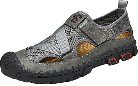 Sandales pour homme - Chaussures d'été plates - Sandales de randonnée respirantes - Chaussures pieds nus - Chaussures de trekking - Chaussures d'été - Chaussures d'extérieur pour homme